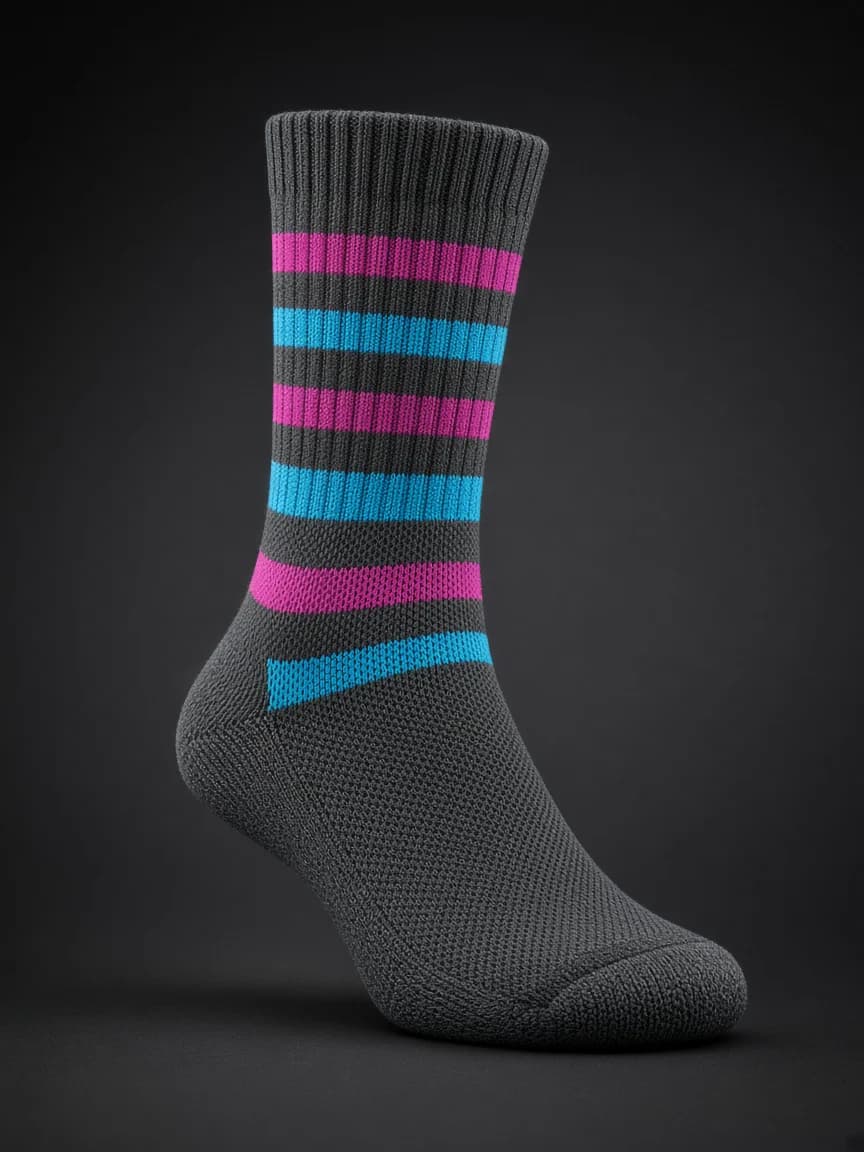 Orbit Stripe — Athletic crew. Two bodies, one gravity.